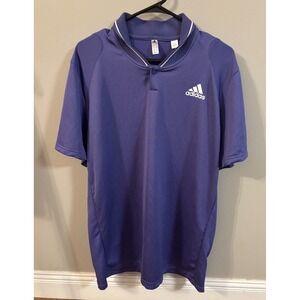 Adidas Club 3-Stripes Tennis Polo Shirt Purple Men's Size X-Large